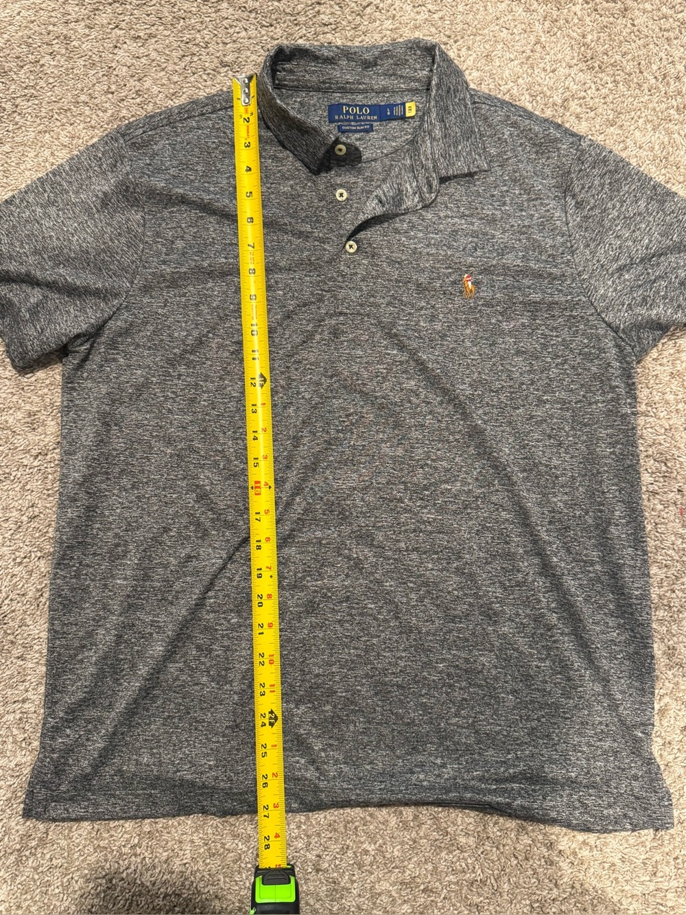 Men’s L Polo button shirt custom slim fit